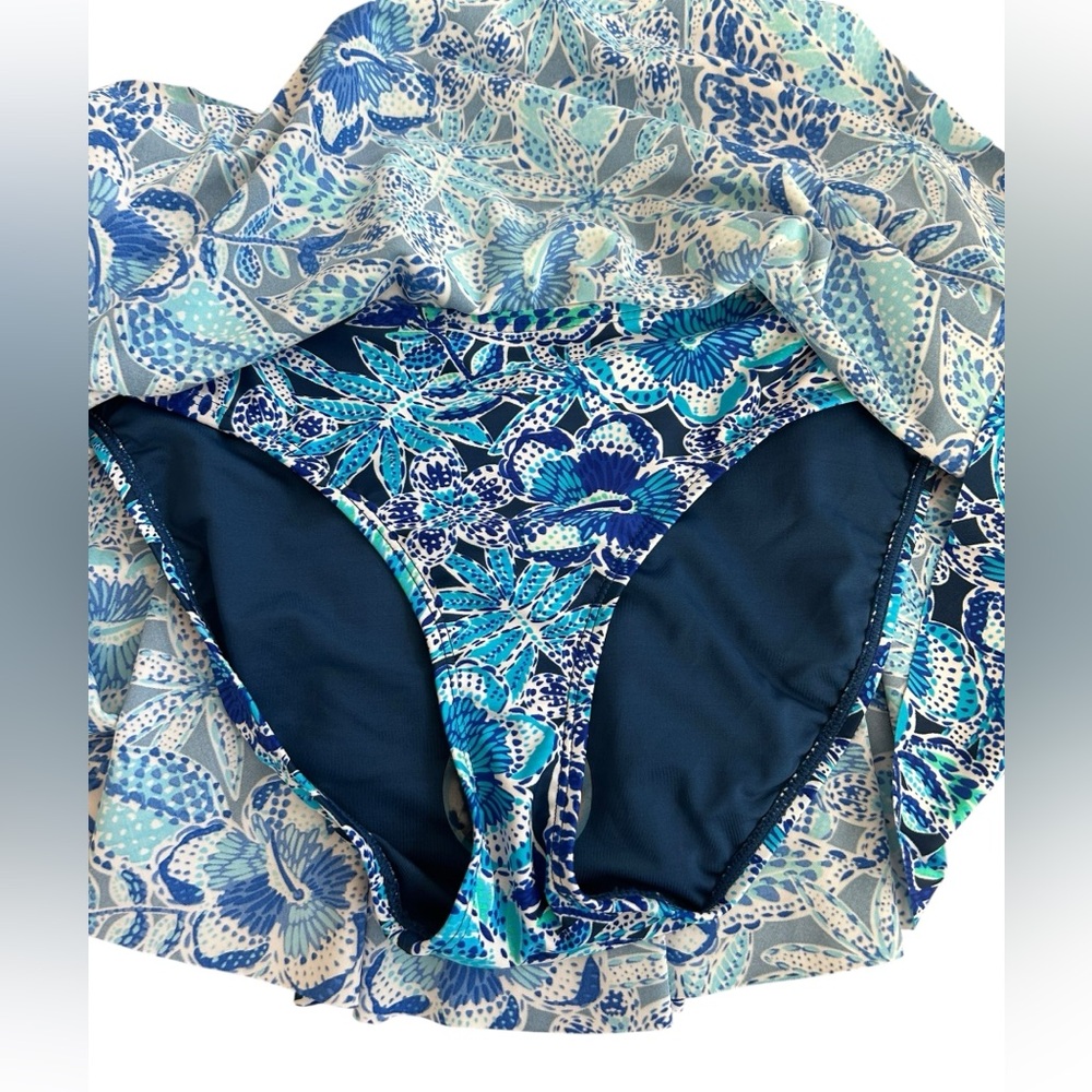 NWT Stella Parker Halter Bra Top Bikini Skirt Swimsuit Set Size Medium - Picture 5 of 9
